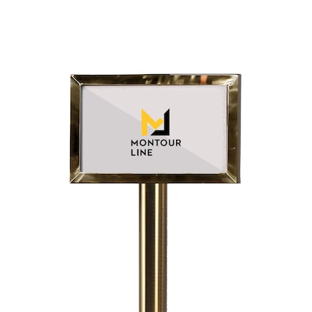 Sign Frame Floor Standing 7 X 11 In. H Polished Brass Steel